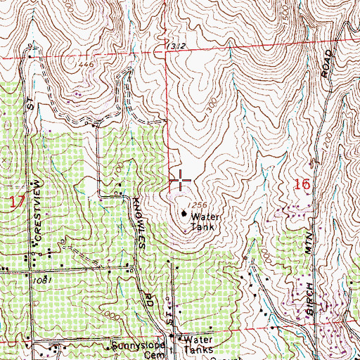 Topographic Map of Sunnyslope Census Designated Place, WA