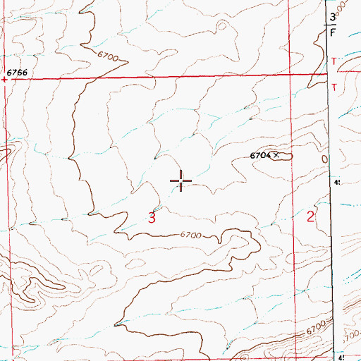 Topographic Map of Sweeney Ranch Census Designated Place, WY