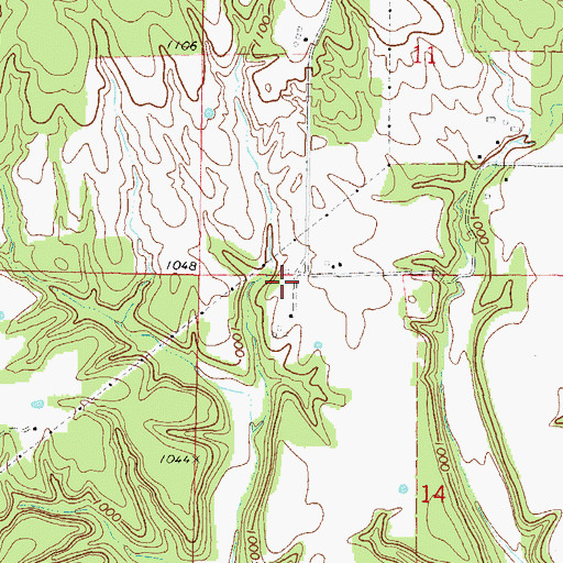 Topographic Map of Sycamore Census Designated Place, OK
