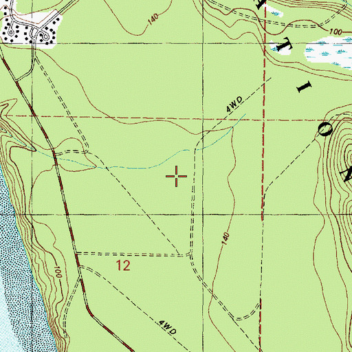 Topographic Map of Taholah Census Designated Place, WA
