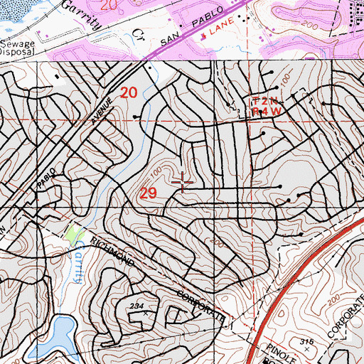 Topographic Map of Tara Hills Census Designated Place, CA