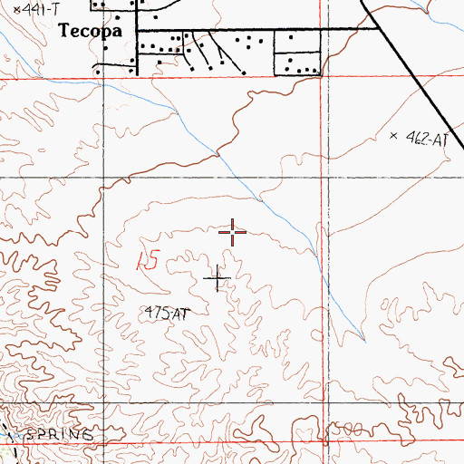 Topographic Map of Tecopa Census Designated Place, CA