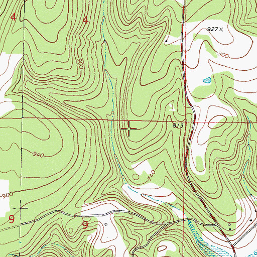 Topographic Map of Tenkiller Census Designated Place, OK