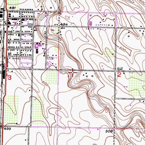 Topographic Map of Terra Bella Census Designated Place, CA