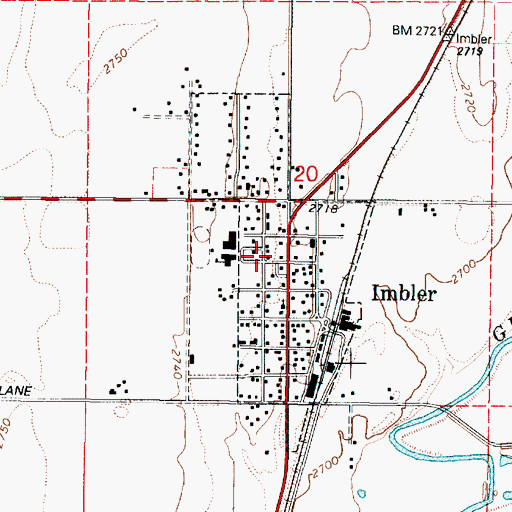 Topographic Map of City of Imbler, OR