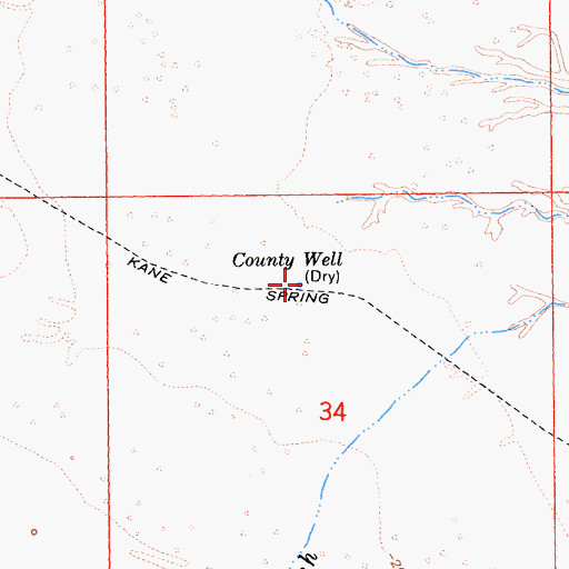 Topographic Map of County Well, CA