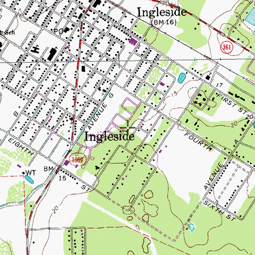Topographic Map of City of Ingleside, TX