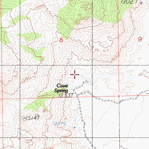 Topographic Map of Cove Spring, CA
