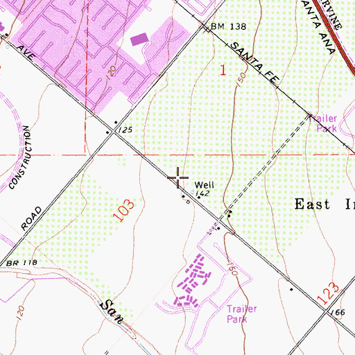 Topographic Map of City of Irvine, CA