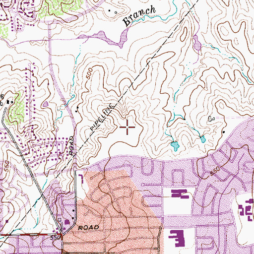 Topographic Map of City of Irving, TX