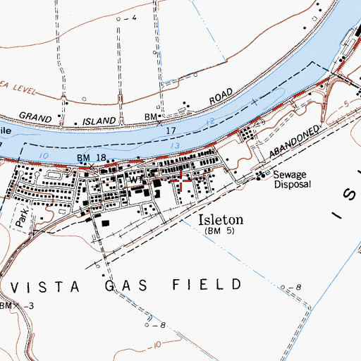 Topographic Map of City of Isleton, CA
