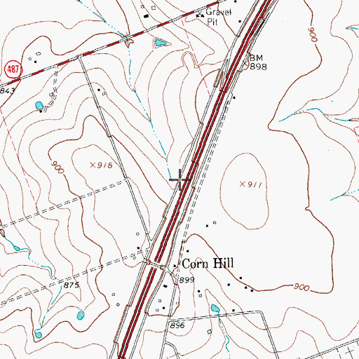 Topographic Map of City of Jarrell, TX