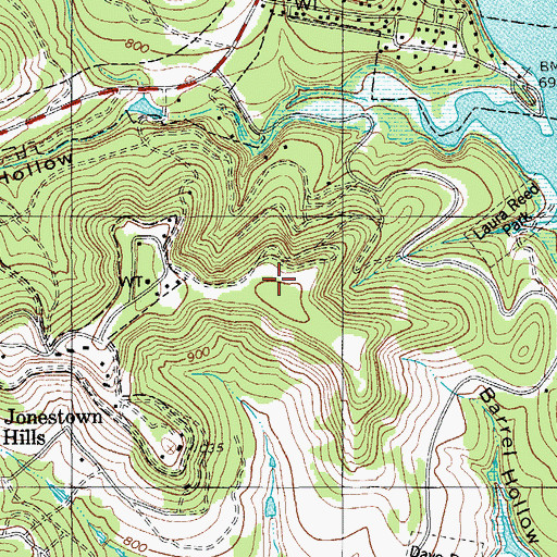 Topographic Map of City of Jonestown, TX