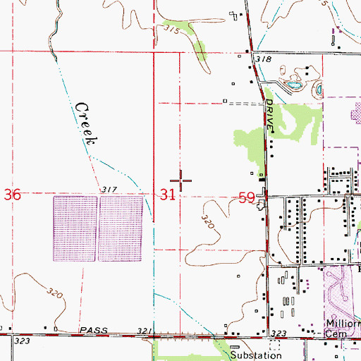 Topographic Map of City of Junction City, OR