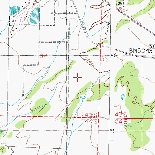 Topographic Map of City of Kanab, UT