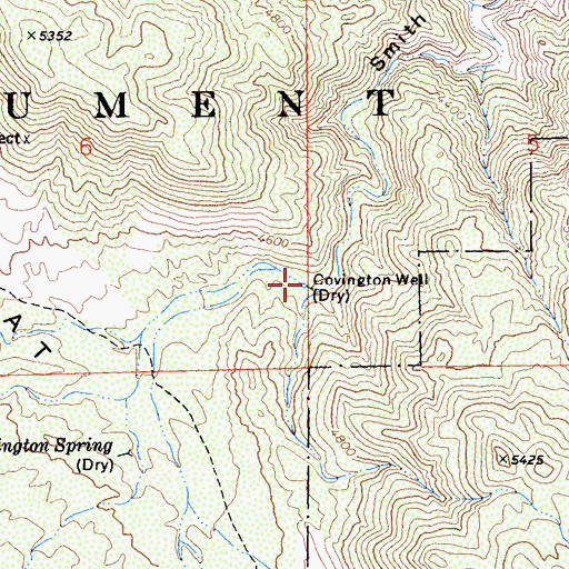 Topographic Map of Covington Well, CA