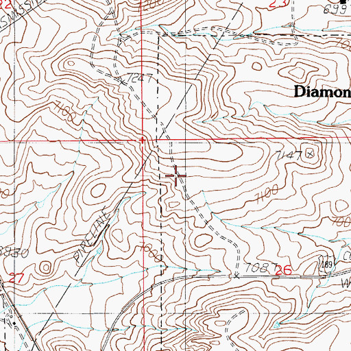 Topographic Map of City of Kemmerer, WY