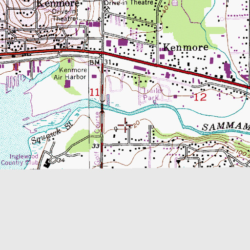 Topographic Map of City of Kenmore, WA
