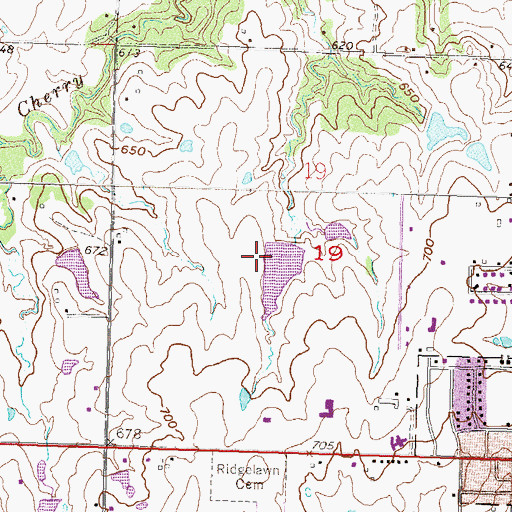Topographic Map of City of Collinsville, OK