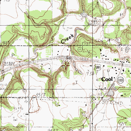 Topographic Map of City of Cool, TX