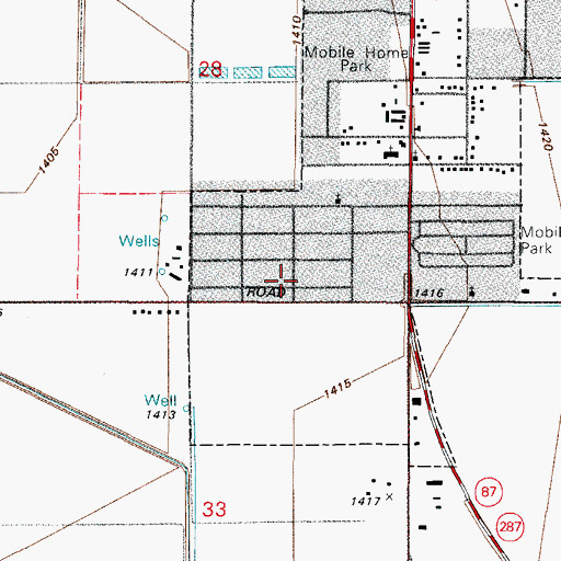 Topographic Map of City of Coolidge, AZ