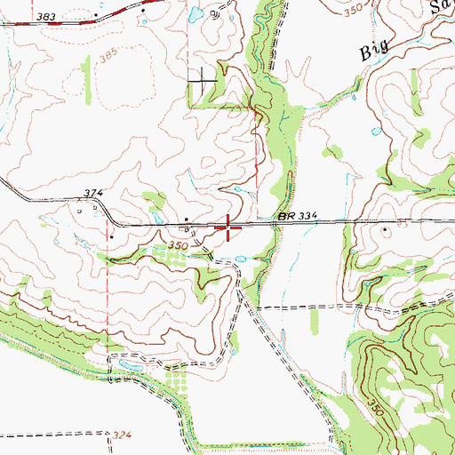 Topographic Map of City of Cottonwood, TX