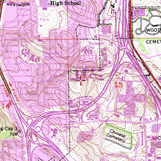 Topographic Map of City of Daly City, CA