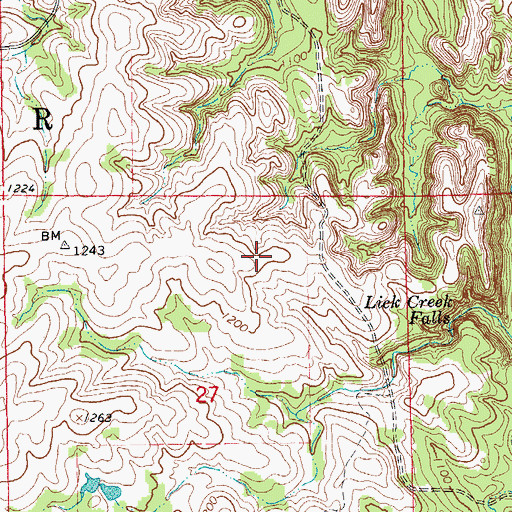 Topographic Map of City of Davis, OK