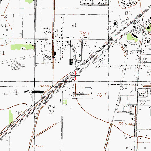 Topographic Map of City of Dayton, TX