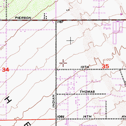 Topographic Map of City of Desert Hot Springs, CA