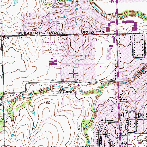 Topographic Map of City of DeSoto, TX