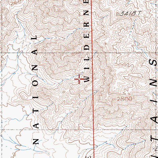 Topographic Map of Coxcomb Mountains, CA