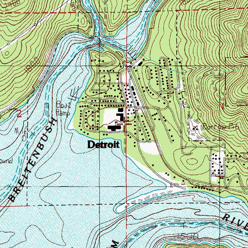 Topographic Map of City of Detroit, OR