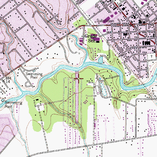 Topographic Map of City of Dickinson, TX