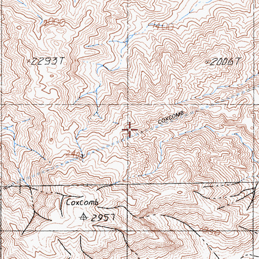 Topographic Map of Coxcomb Tunnel, CA
