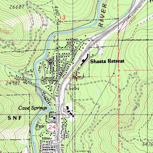 Topographic Map of City of Dunsmuir, CA