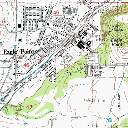 Topographic Map of City of Eagle Point, OR