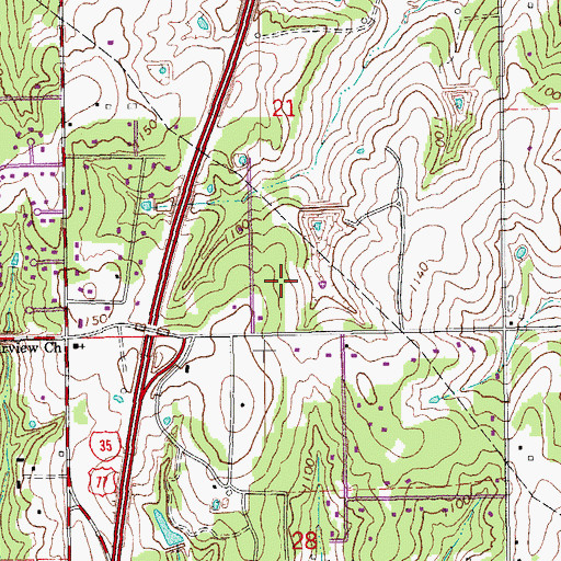 Topographic Map of City of Edmond, OK