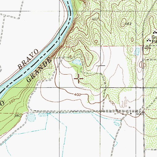 Topographic Map of City of El Cenizo, TX