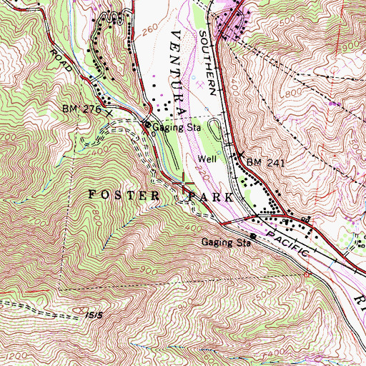 Topographic Map of Coyote Creek, CA