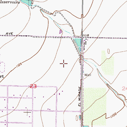 Topographic Map of City of El Mirage, AZ