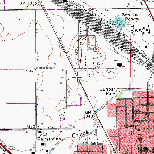 Topographic Map of City of El Reno, OK