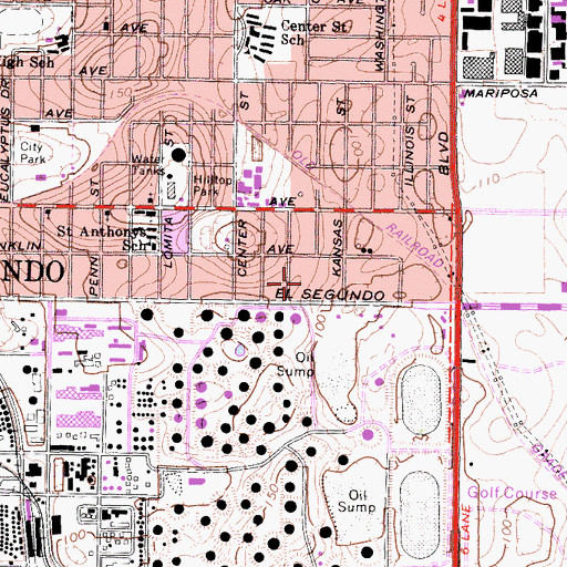 Topographic Map of City of El Segundo, CA