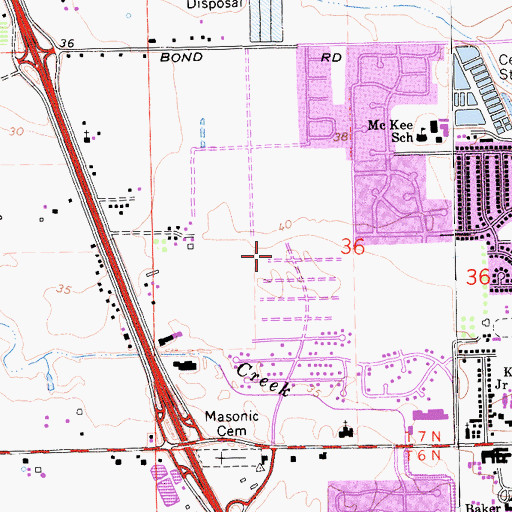 Topographic Map of City of Elk Grove, CA