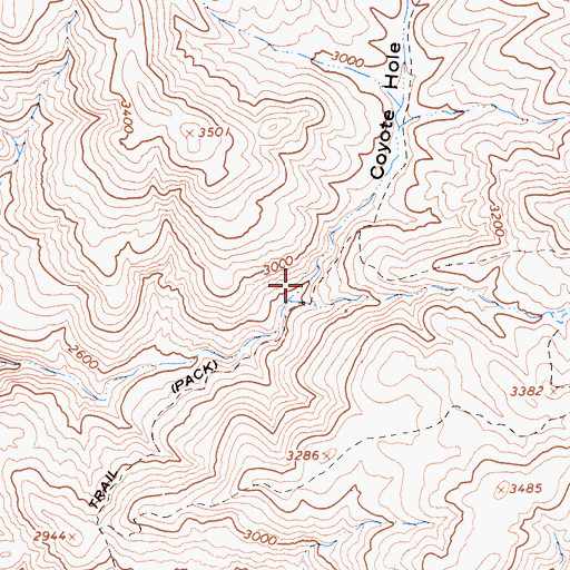 Topographic Map of Coyote Hole, CA