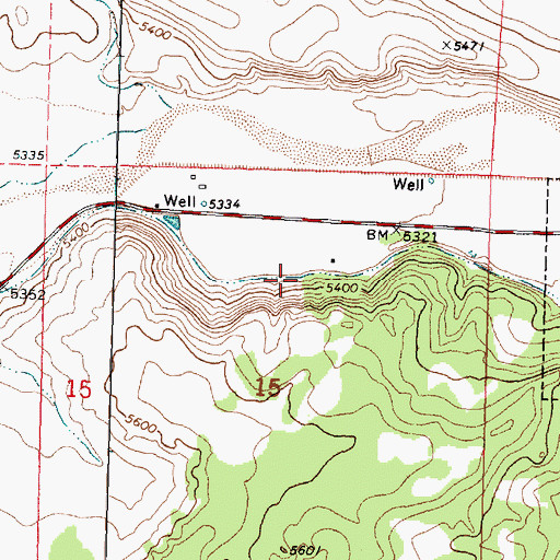 Topographic Map of City of Enterprise, UT