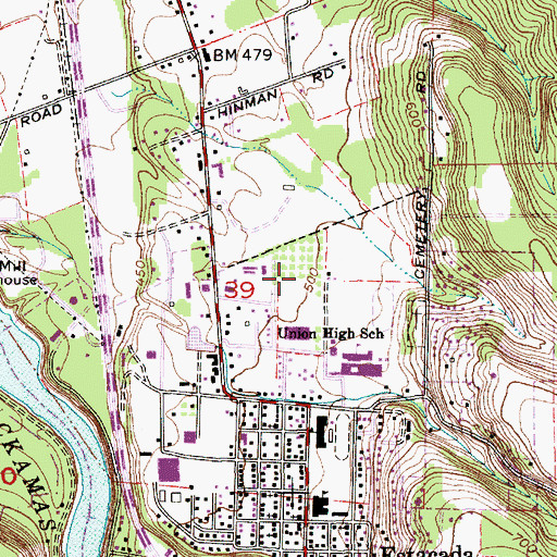 Topographic Map of City of Estacada, OR