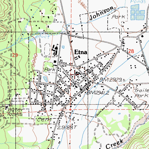 Topographic Map of City of Etna, CA