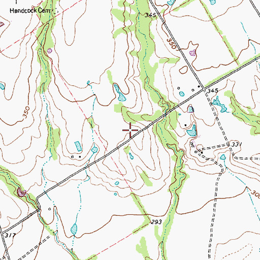 Topographic Map of City of Eureka, TX