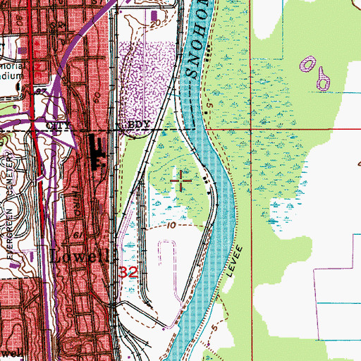 Topographic Map of City of Everett, WA